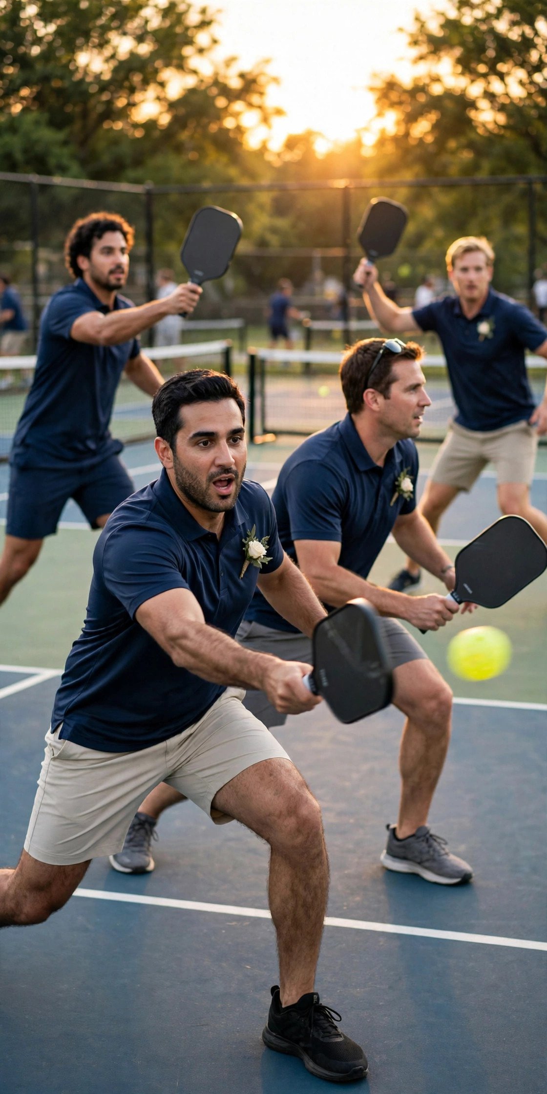 Pickleball Round-Robin — sports-themed bachelor party game day with friends