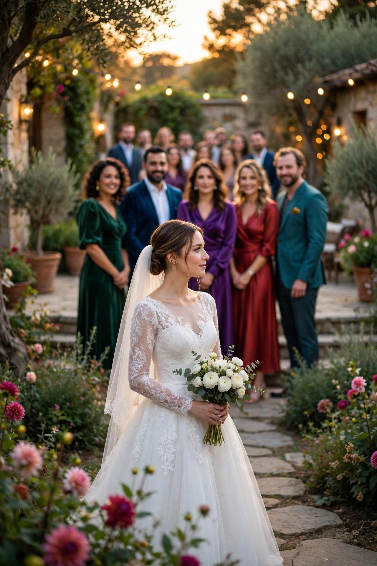 Do Not Wear White, Ivory or Cream — wedding guest etiquette illustration