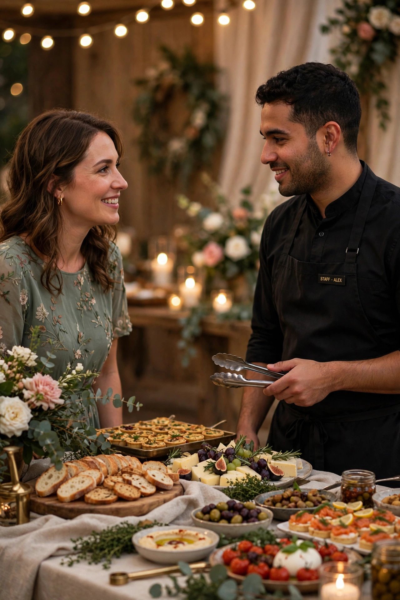 Be Kind to Vendors and Staff — wedding guest etiquette illustration