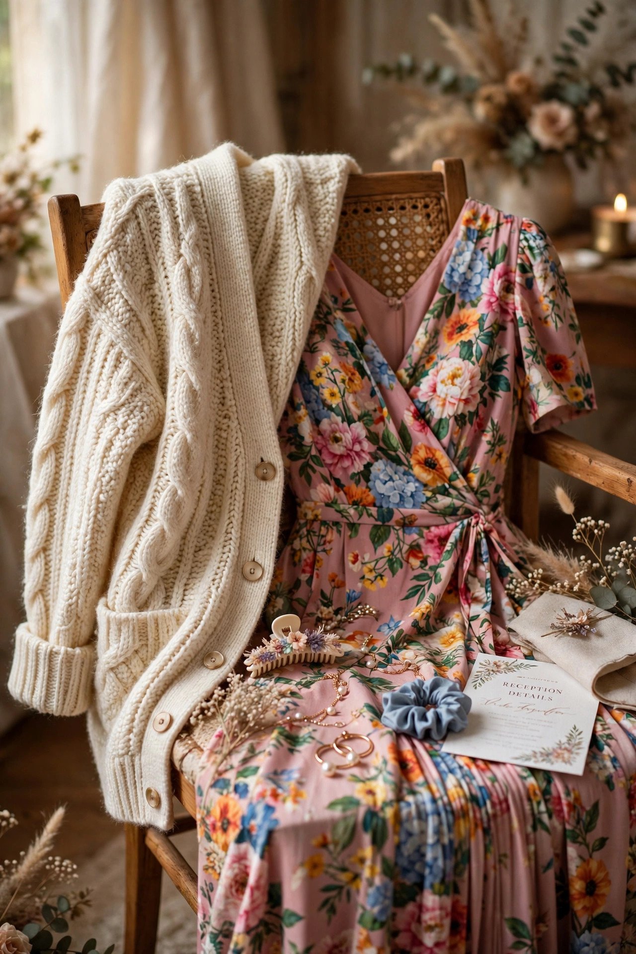 Cream Knitwear and Cover-Ups — wedding guest etiquette illustration