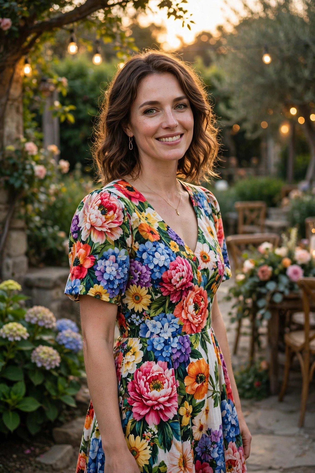 White Floral Dresses, Revisited — wedding guest etiquette illustration