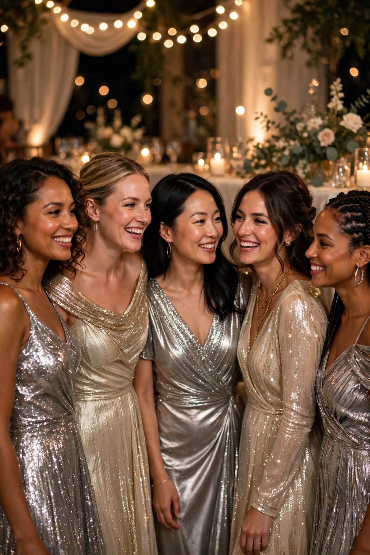 Metallics: Silver and Pale Gold — wedding guest etiquette illustration