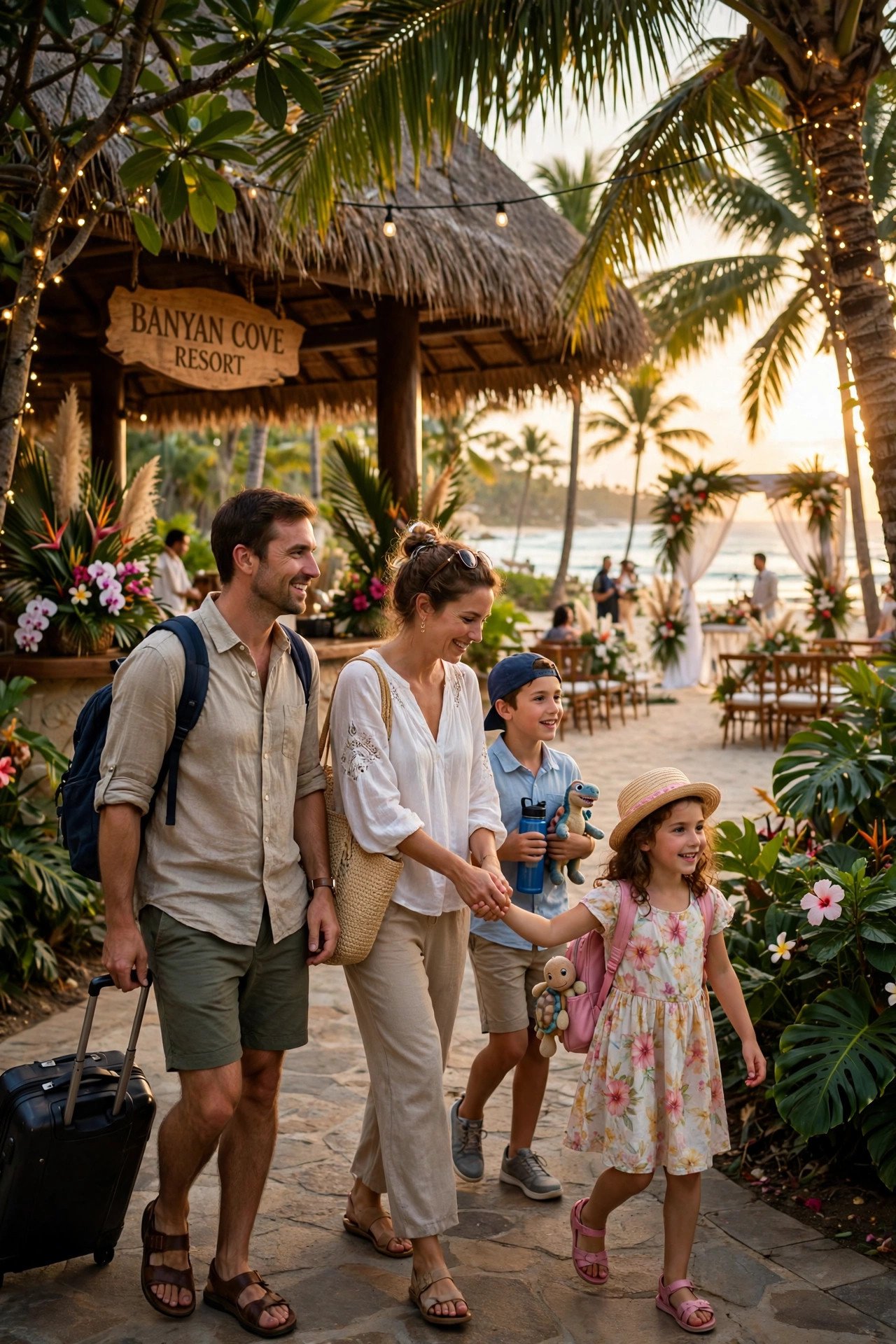 Destination Weddings and Kids — wedding guest etiquette illustration