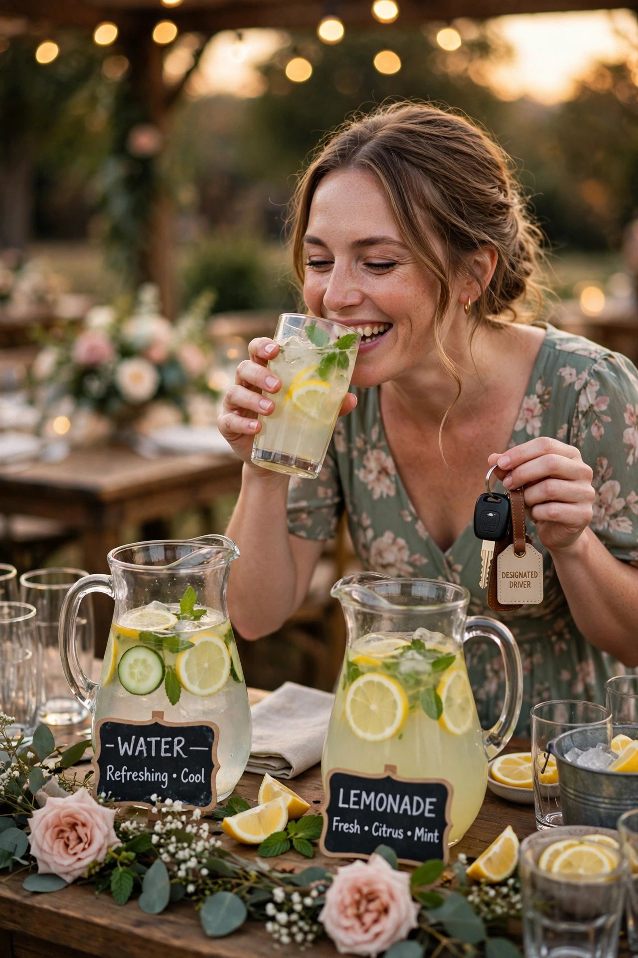 Designated Drivers Drink Free and First — wedding guest etiquette illustrated