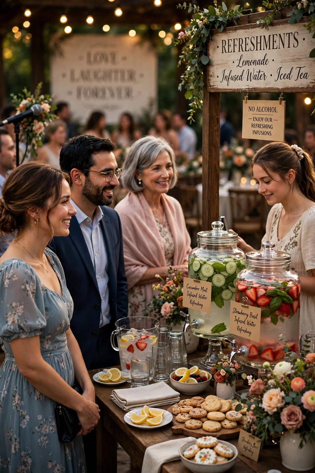 Be Patient at Peak Moments — wedding guest etiquette illustrated