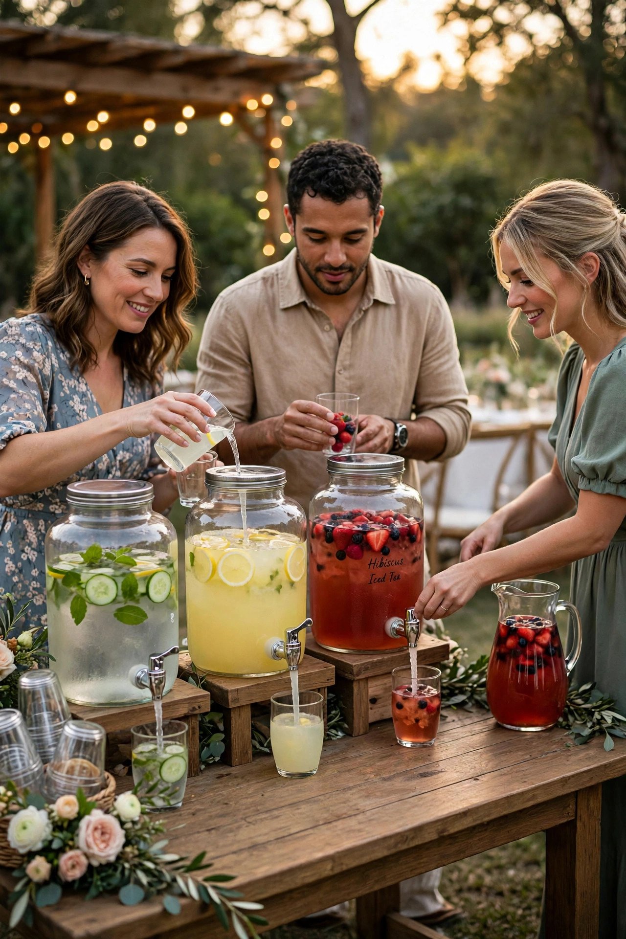 Water and Soft Drinks Are Usually Hosted — wedding guest etiquette illustrated