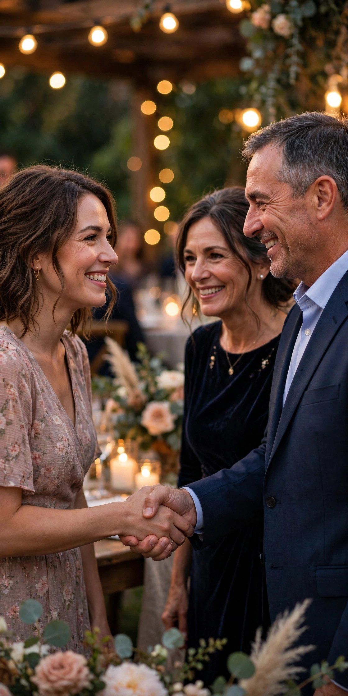 Thank the Hosts by Name — wedding guest etiquette illustrated