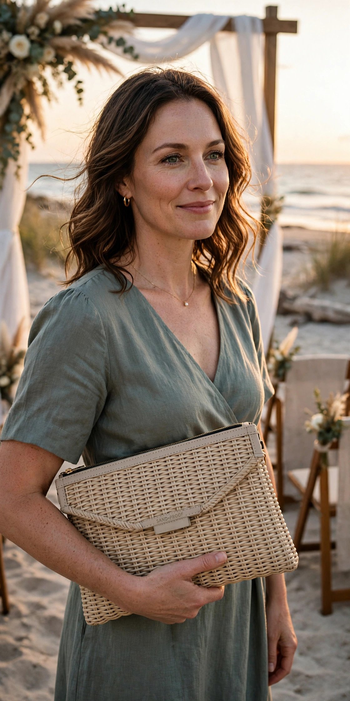 Sand-Proof Your Bag Choices — wedding guest etiquette illustrated