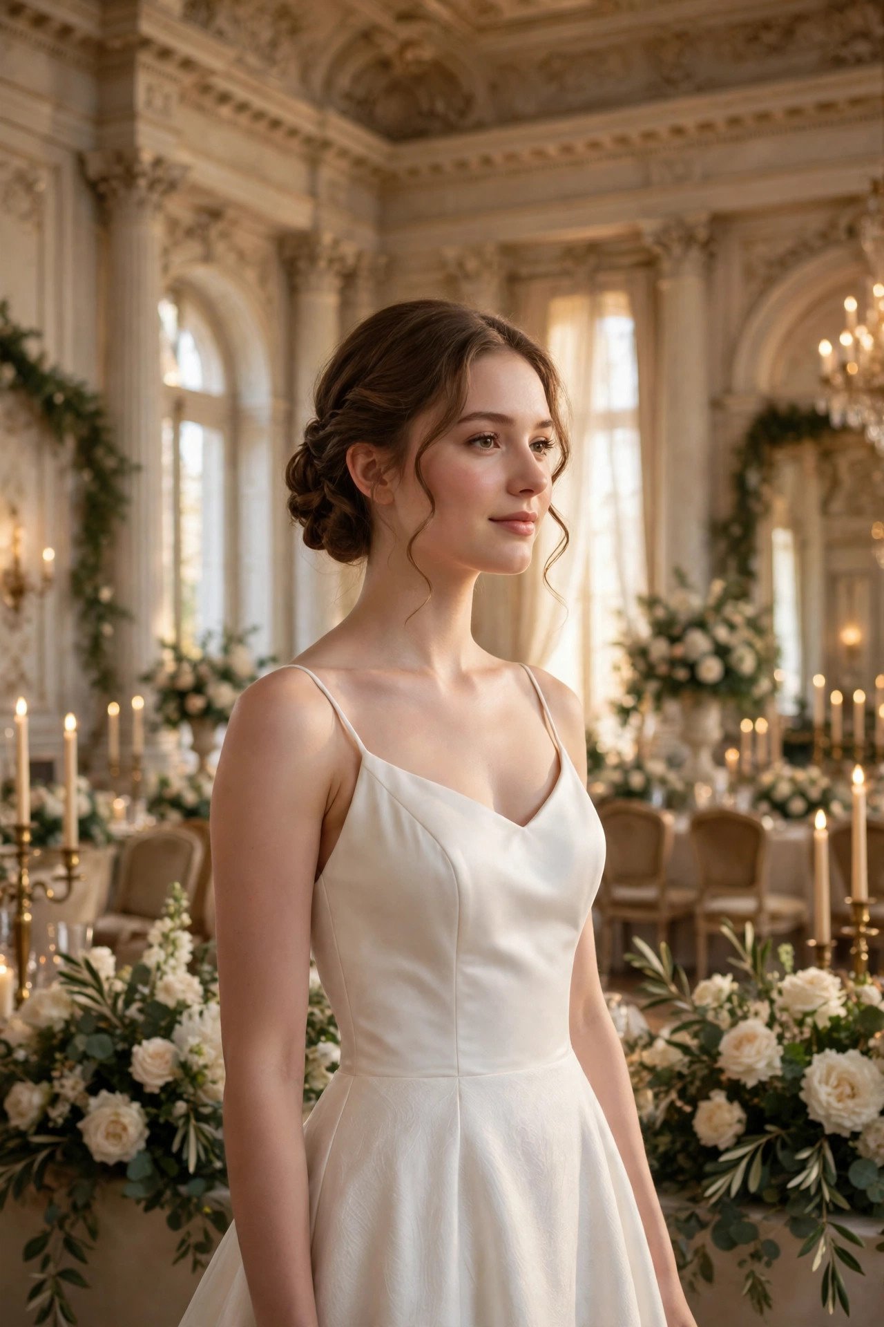 Plain elegant gown at an ultra-formal wedding