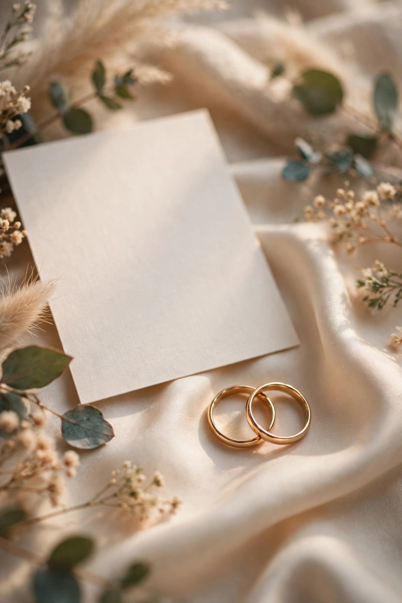 Announcement card debuting a couple's new shared surname