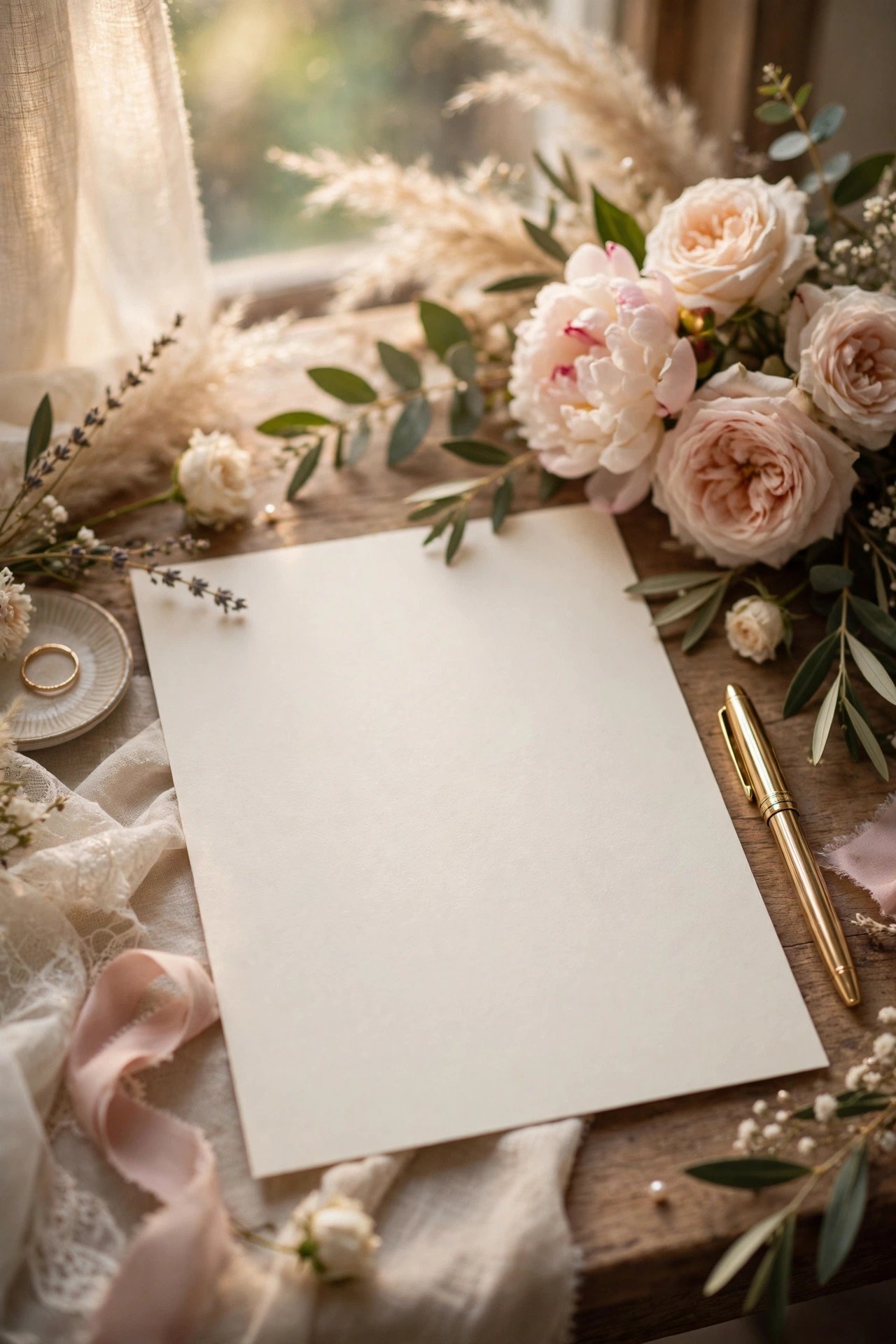 Letter-style announcement on quality paper with a handwritten signature