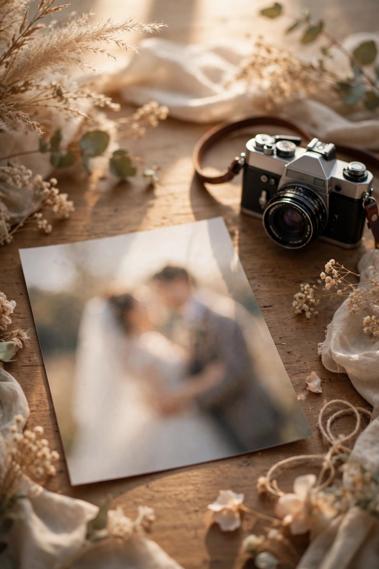 High-resolution wedding portrait prepared to newspaper photo specifications