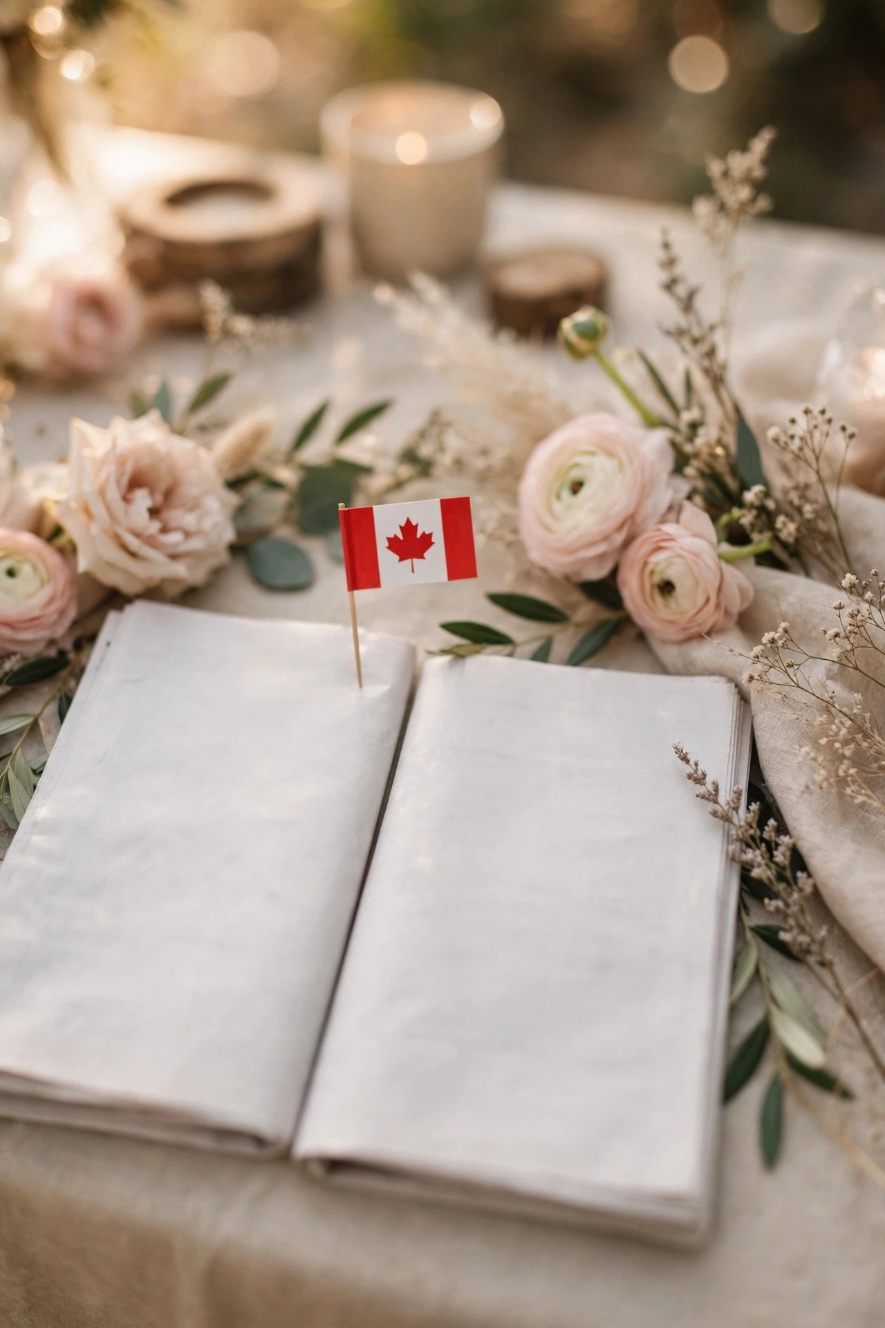 English and French Canadian newspaper announcements side by side