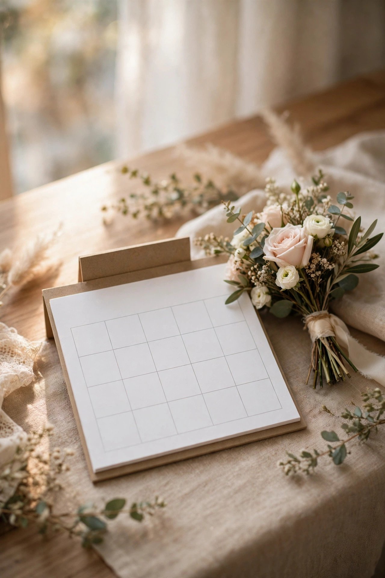 Calendar marking the first celebrations edition after a wedding
