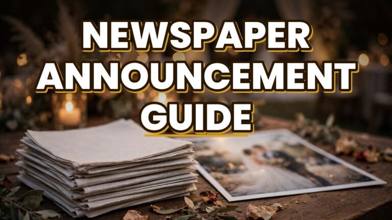 Newspaper Announcement Guide (2027)