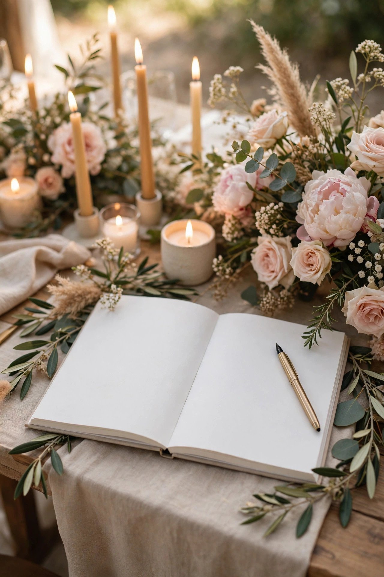 Digital guest book page with messages from guests