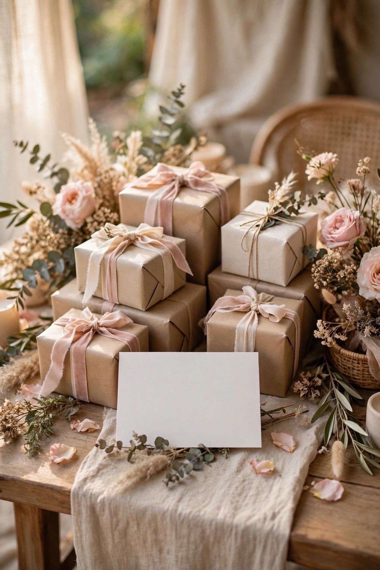 Wedding registry page with working links and a thank-you note