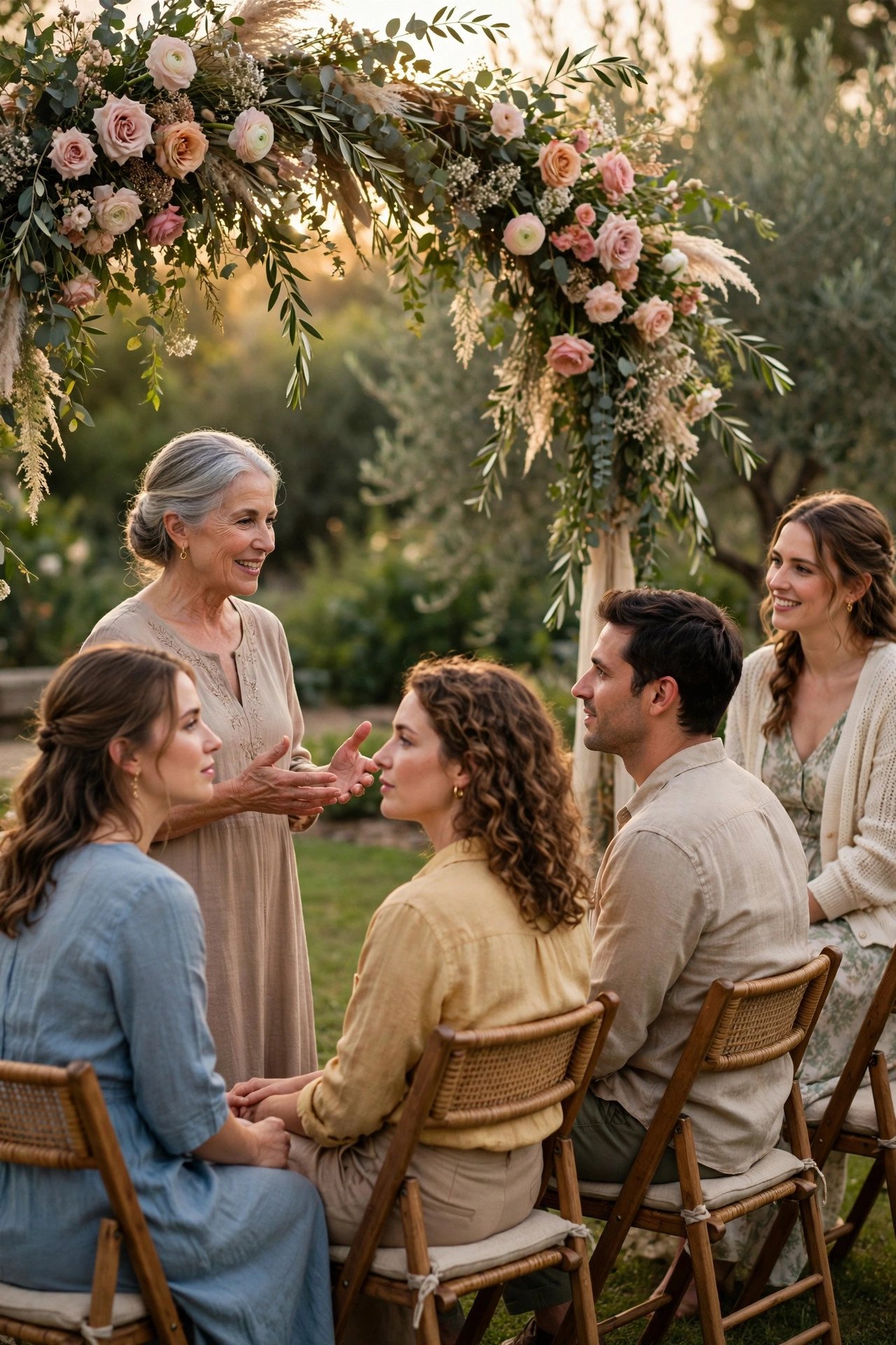 Ceremony traditions explainer page with warm descriptions