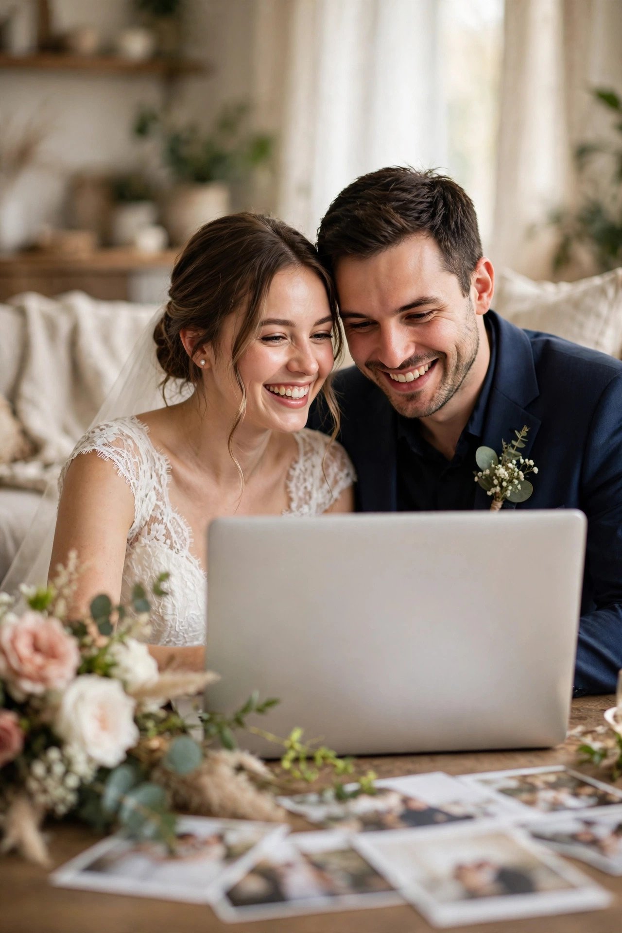 Thank-you page with gallery link after the wedding