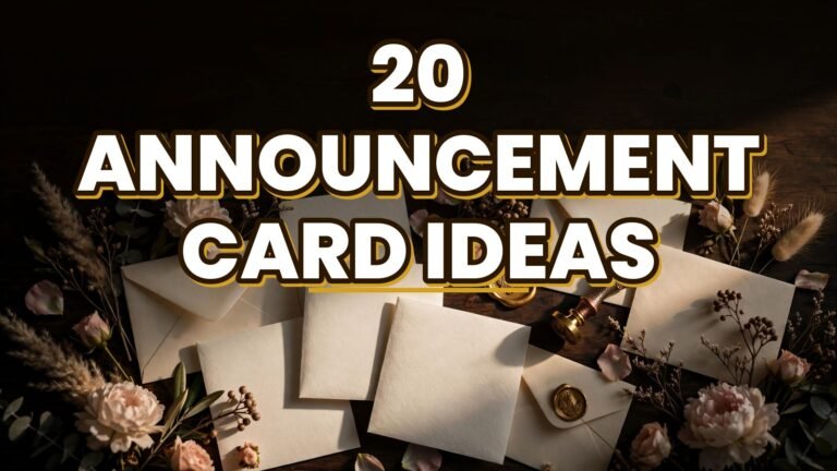 20 Announcement Card Ideas (2027)