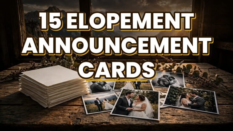 15 Elopement Announcement Cards (2027)