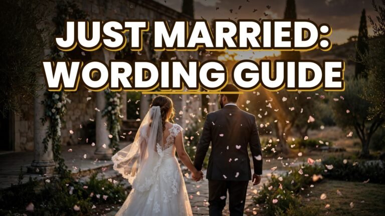 Just Married: Wording Guide (2027)