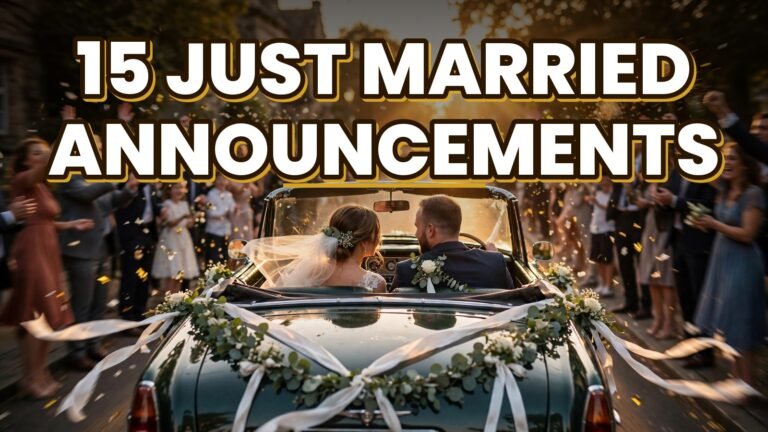 15 Just Married Announcements (2027)