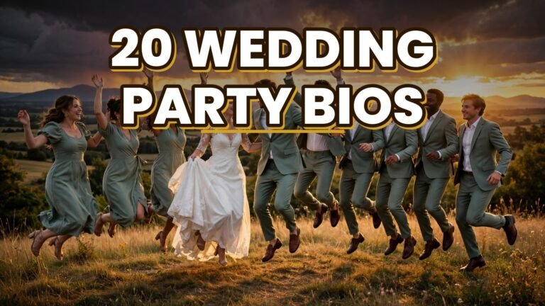 20 Wedding Party Bios (2027)