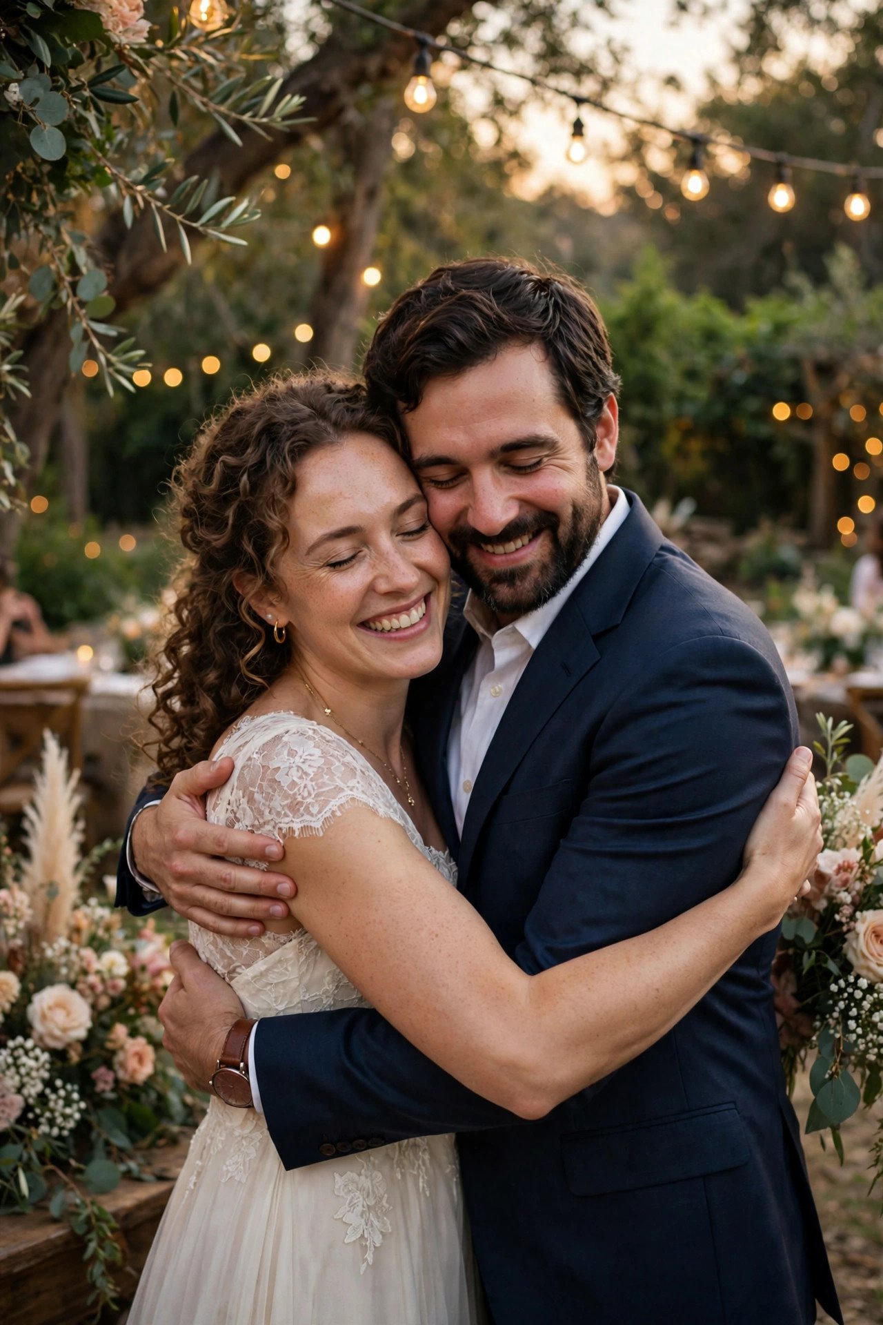 The Reconnected Years Later Story — love story example shown on a wedding website page