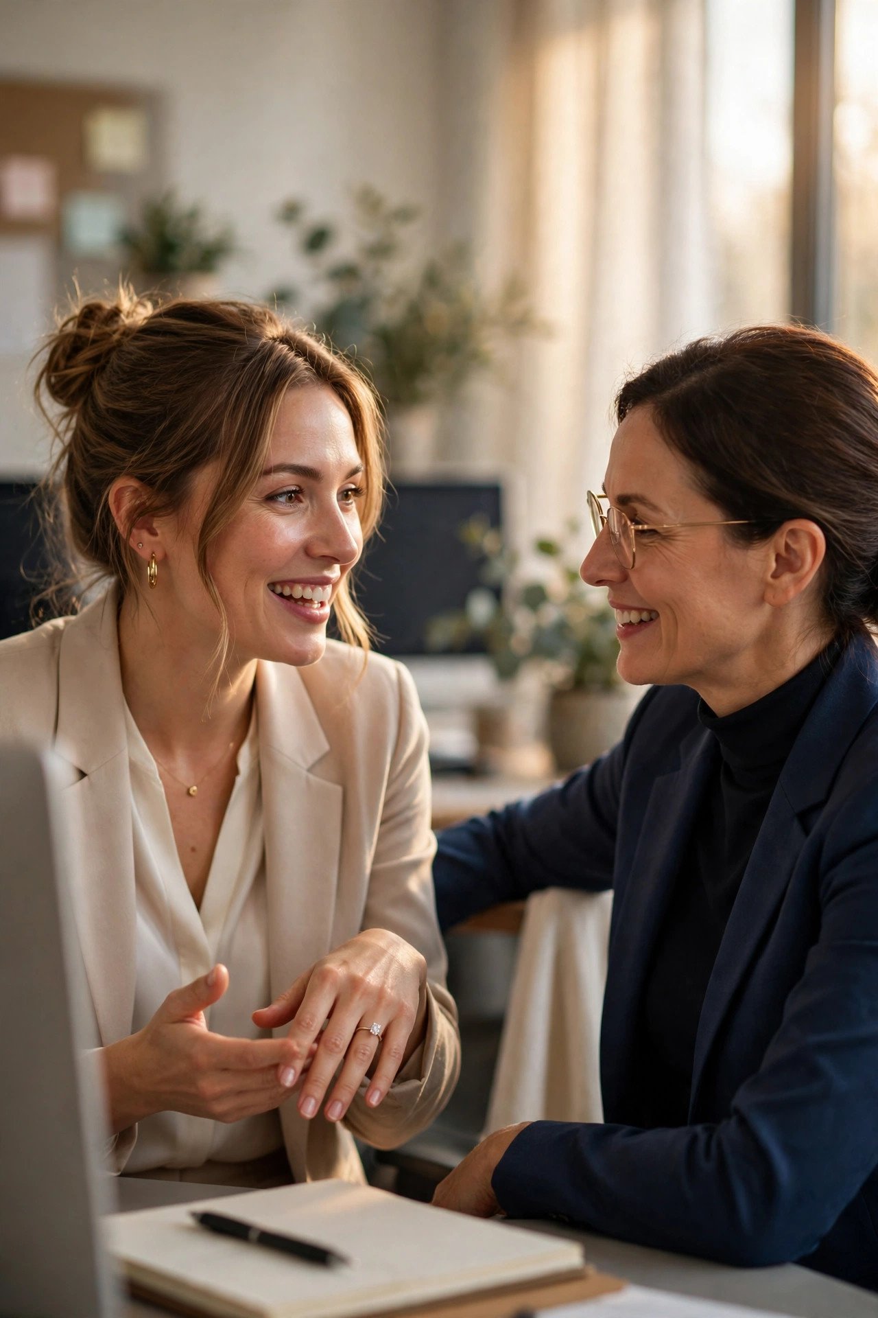 Tell Your Employer Thoughtfully — announcement etiquette moment between a couple and their family