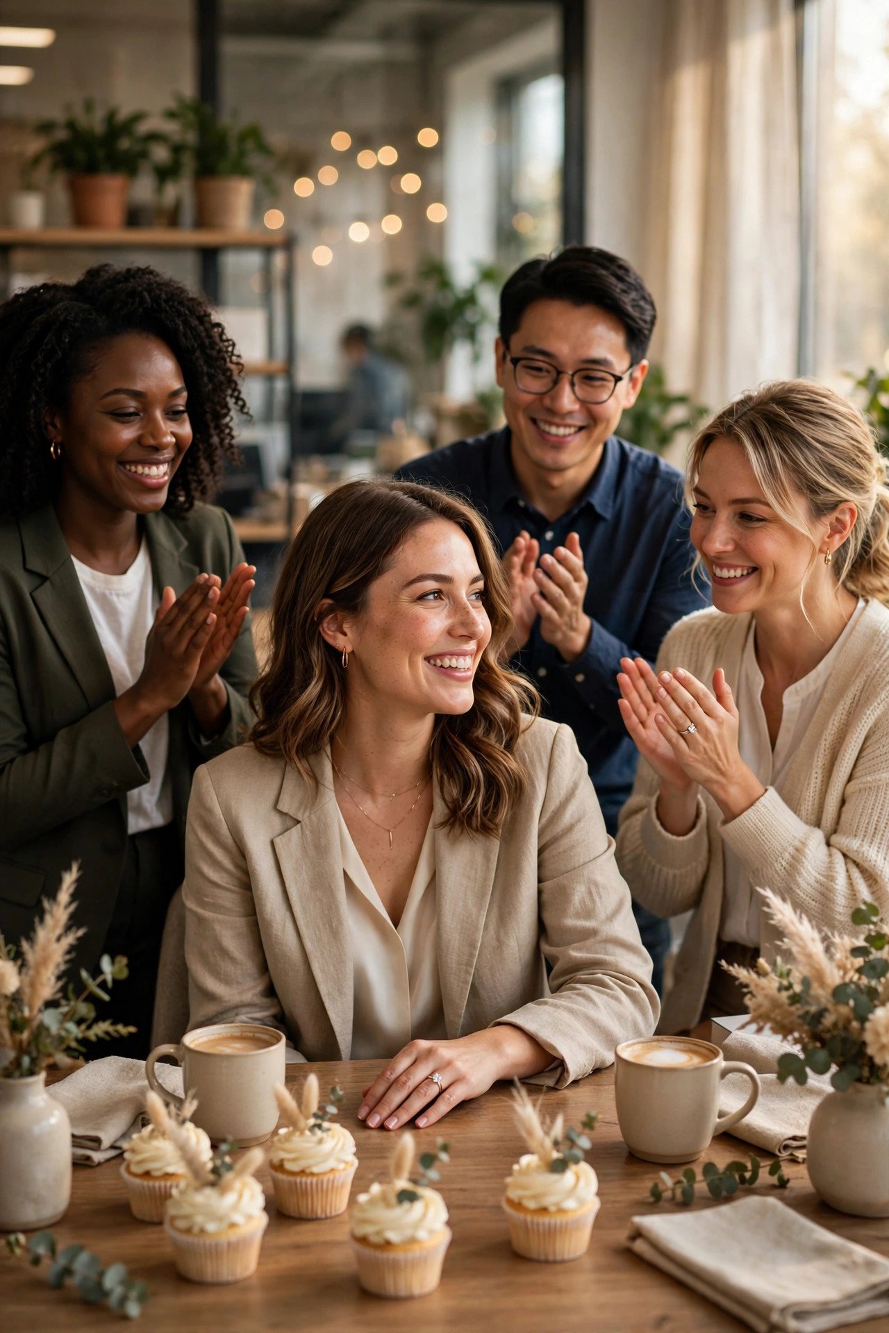 Workplace Announcement Etiquette — announcement etiquette moment between a couple and their family