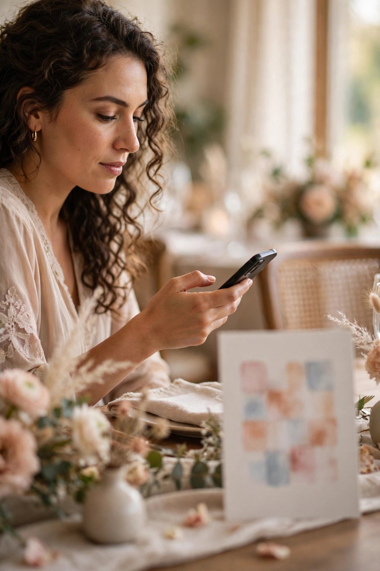 Why Couples Add a QR Code — wedding QR code example printed for guests