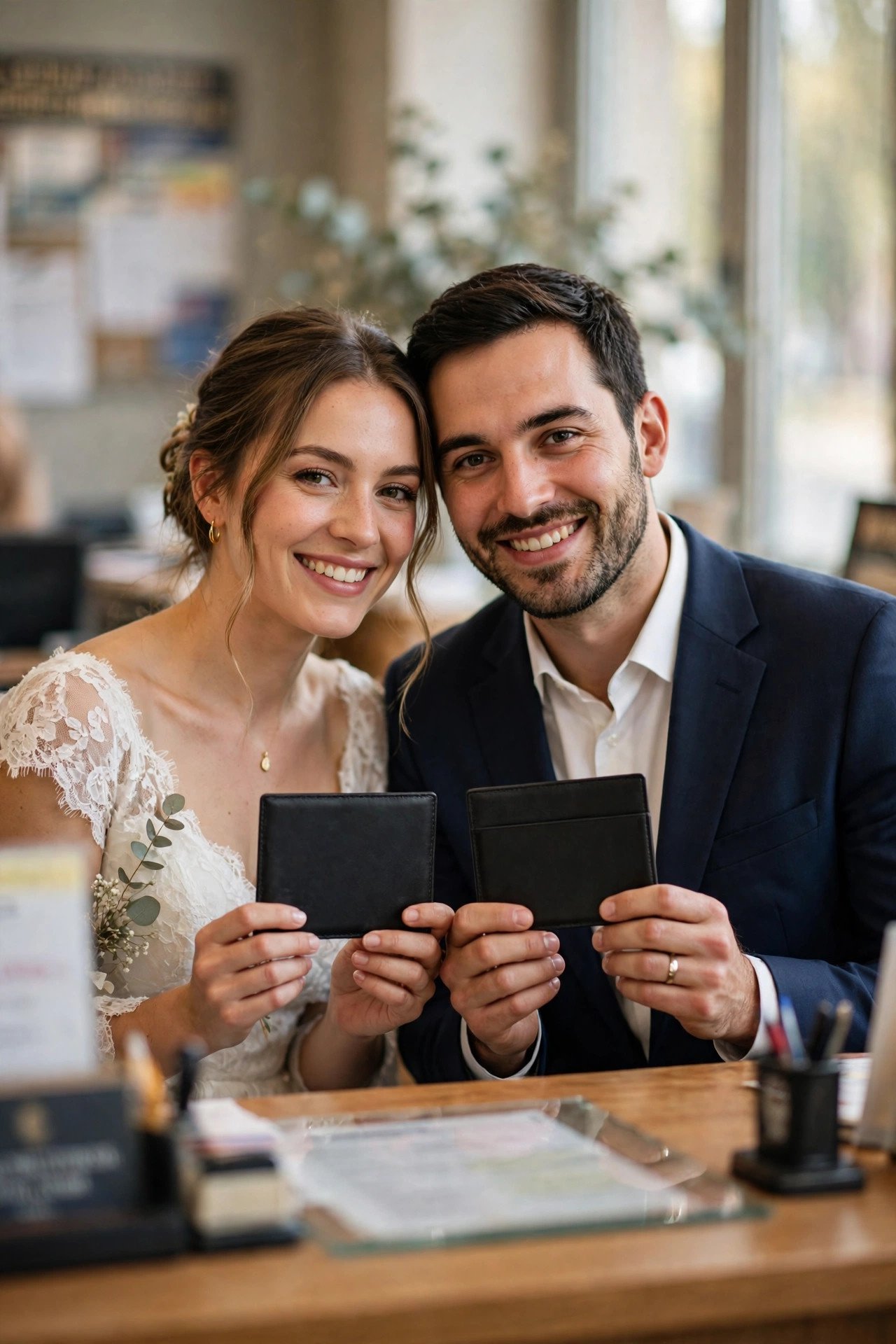 Both Partners Appear With Photo ID — wedding legalities guide illustration
