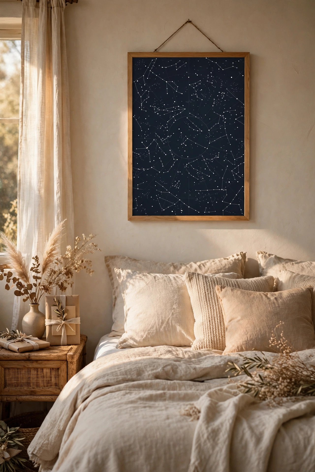 Paper anniversary gift idea: custom Star Map of Your Wedding Night — a traditional first anniversary present
