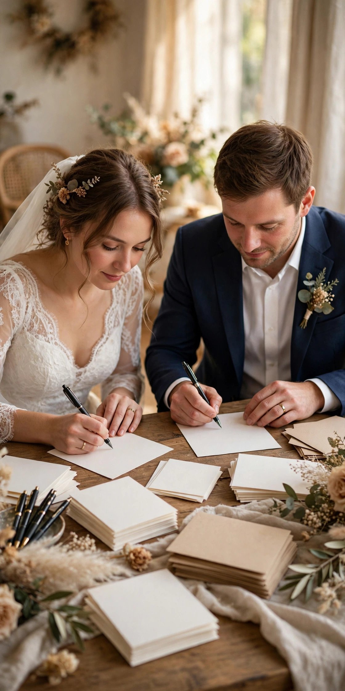 Post-wedding task: send Thank-You Notes Within Three Months — closing out the wedding to-do list