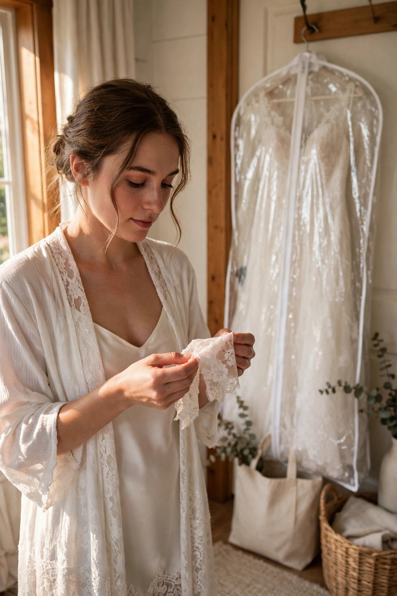 Donate the Remainder With a Keepsake Kept — wedding dress keepsake photo