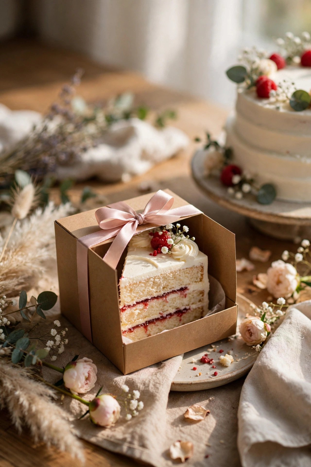 Save a Slice for Your Parents — first anniversary cake celebration photo
