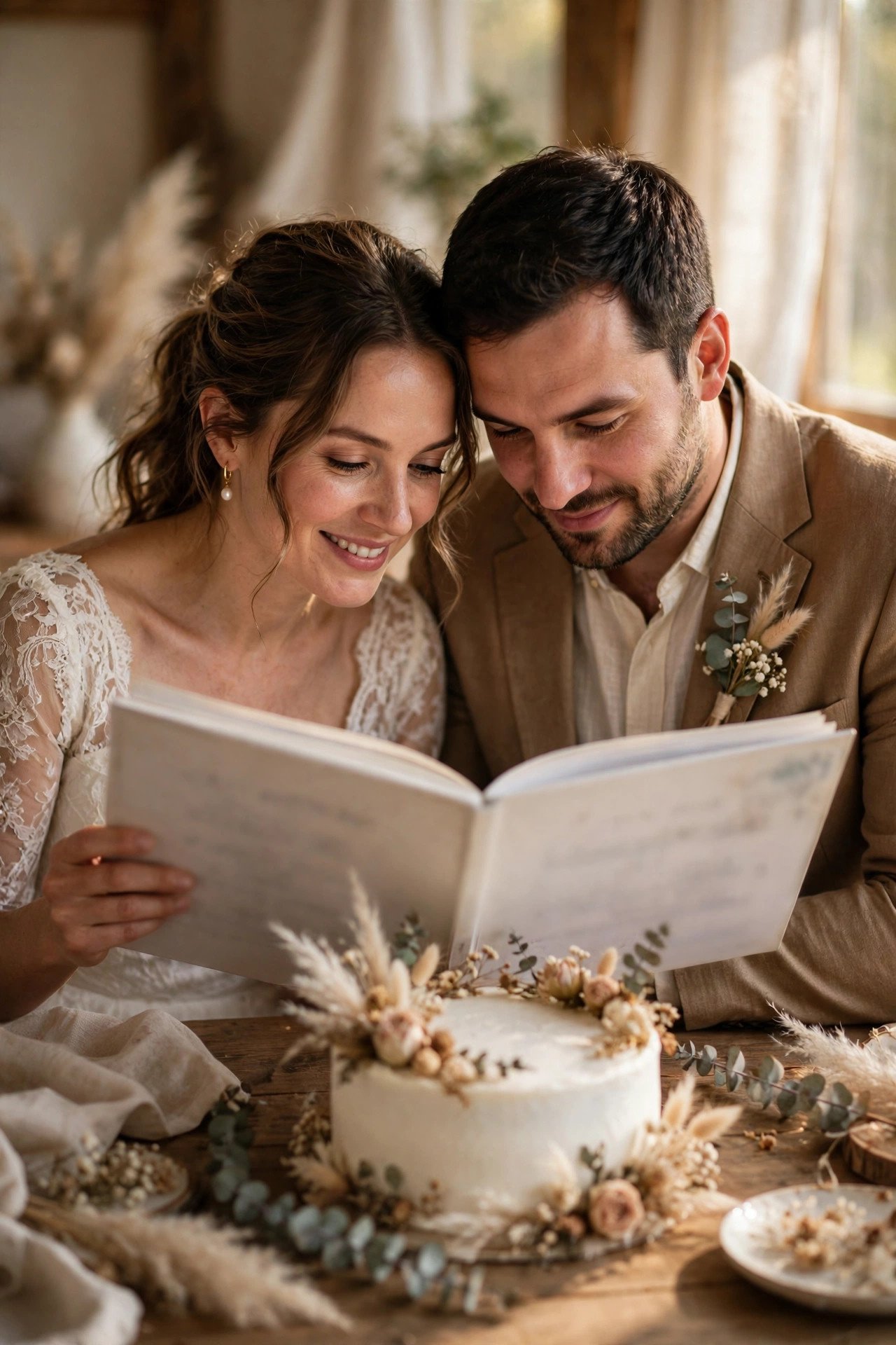 Read One Page of Your Guest Book Aloud — first anniversary cake celebration photo