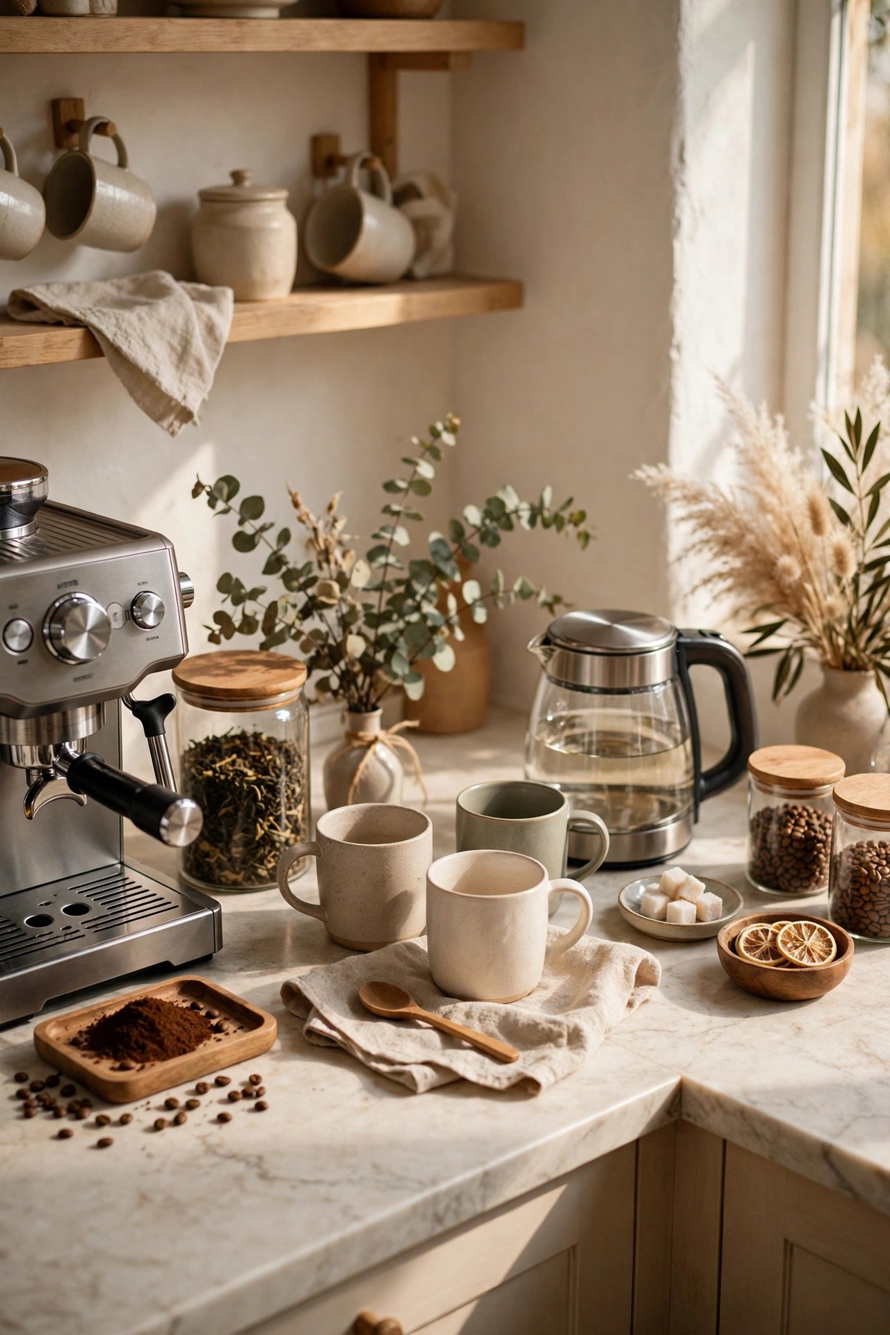 A Coffee and Tea Station You Both Use — newlywed home essential photo
