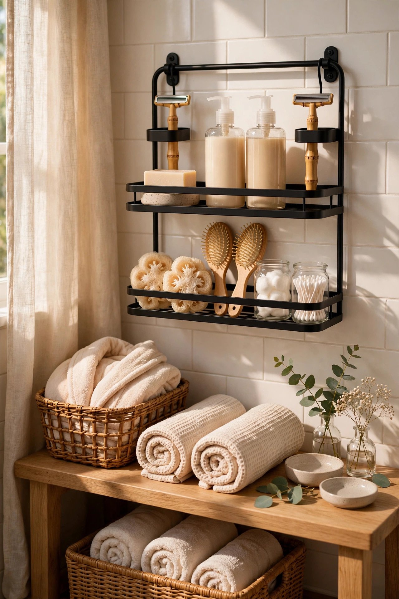 A Shower Caddy and Storage That Fit Two — newlywed home essential photo