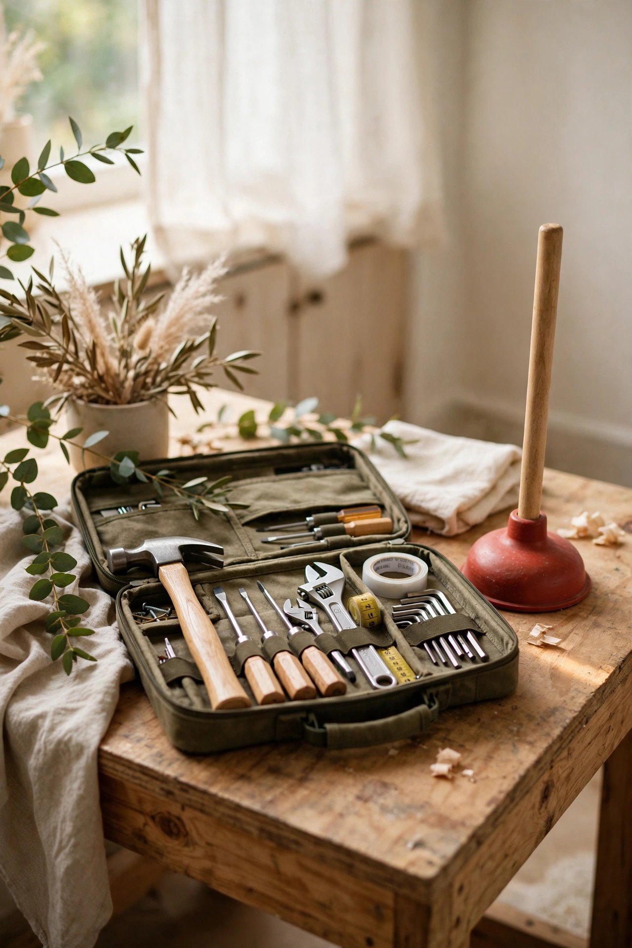 A Plunger and Basic Tool Kit, Bought Early — newlywed home essential photo