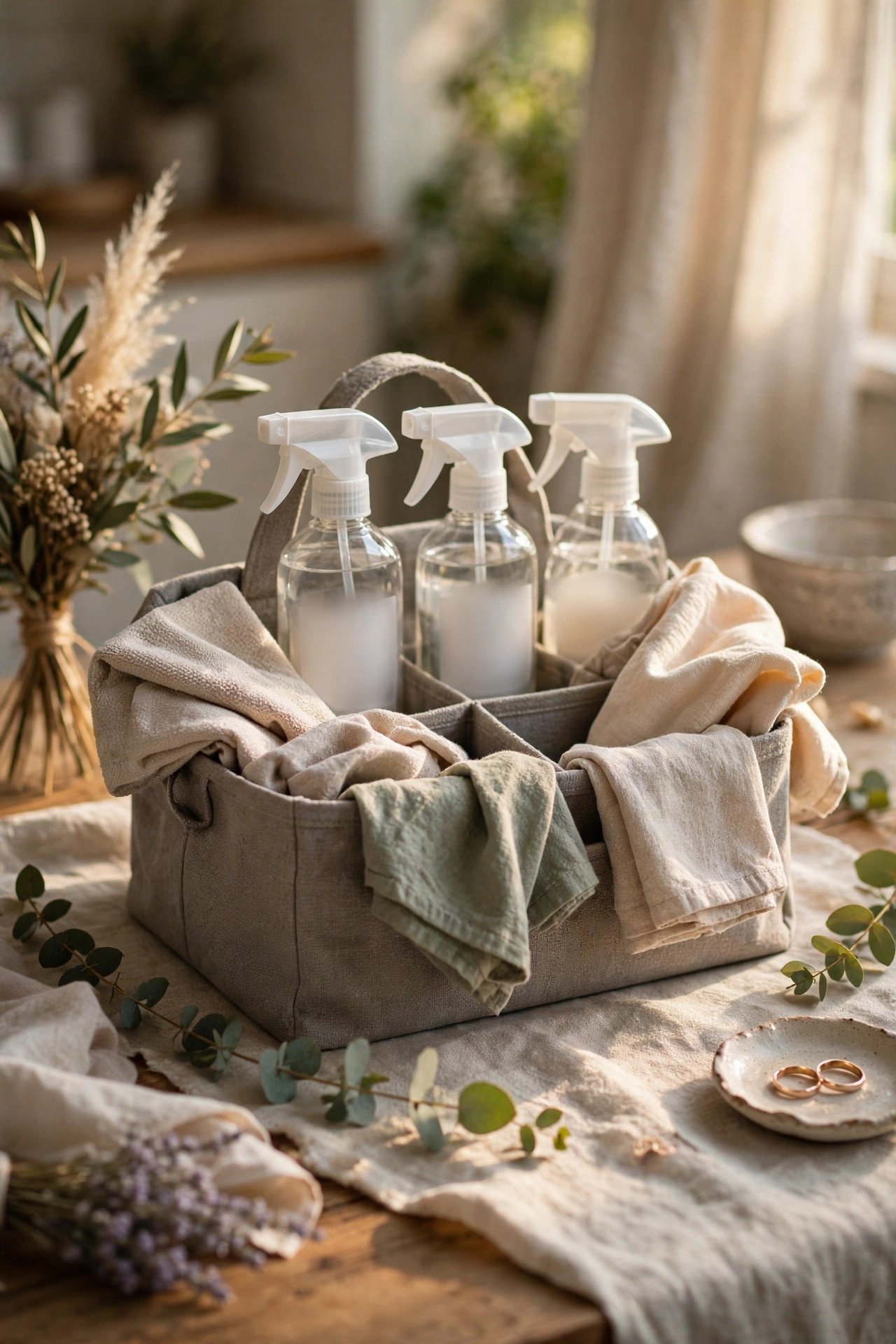 A Cleaning Caddy With the Basics — newlywed home essential photo