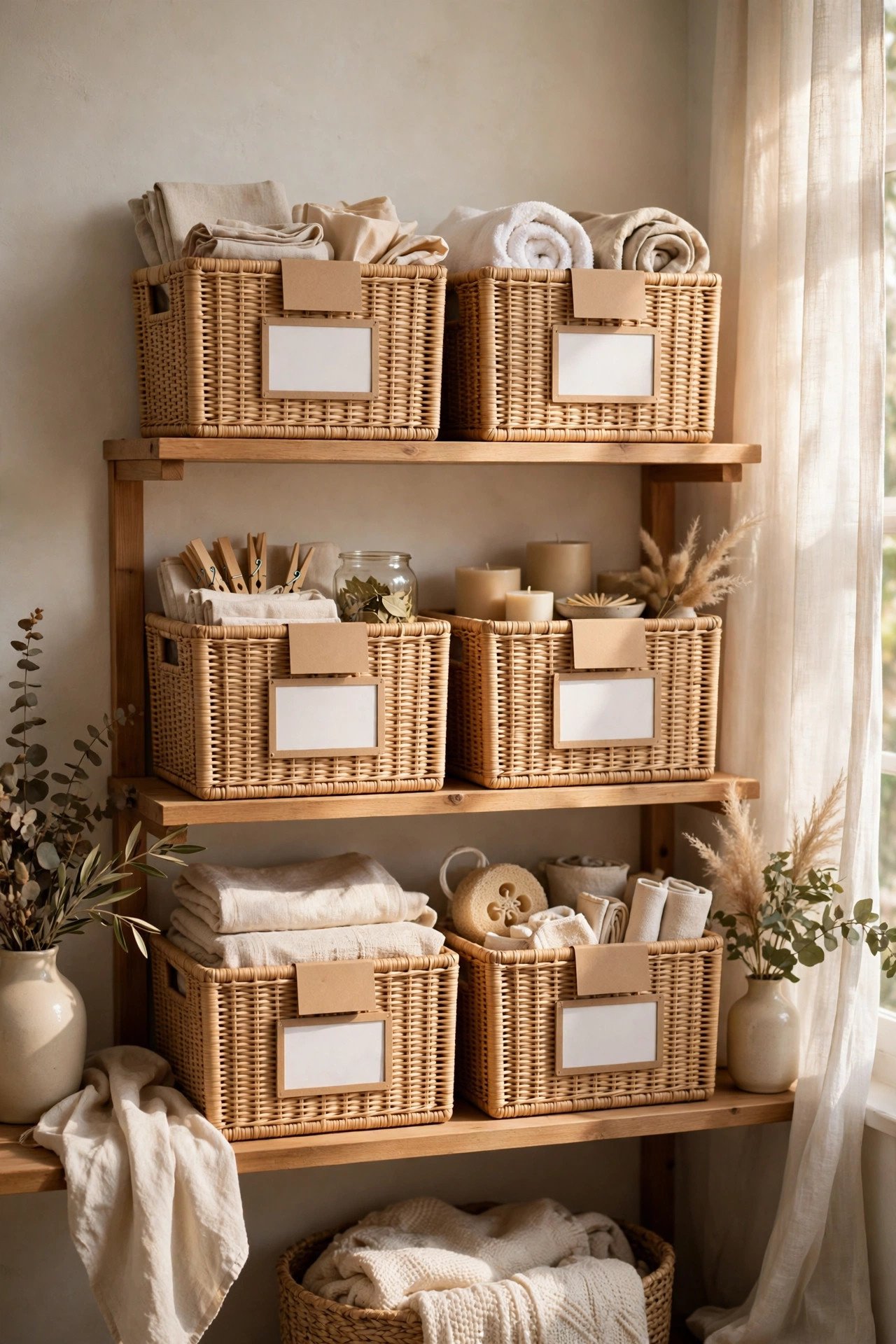 Storage Bins With Labels for the Overflow — newlywed home essential photo