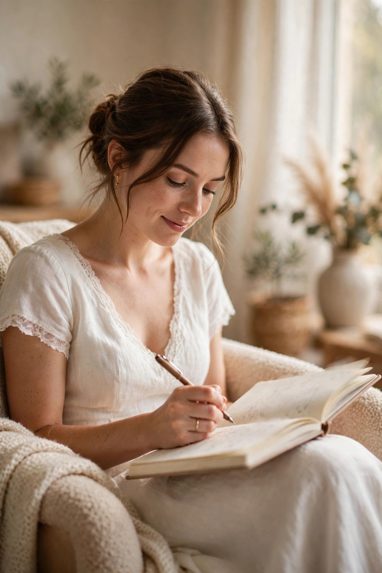Journal Ten Lines About the Day and the Year — gentle newlywed wellbeing photo