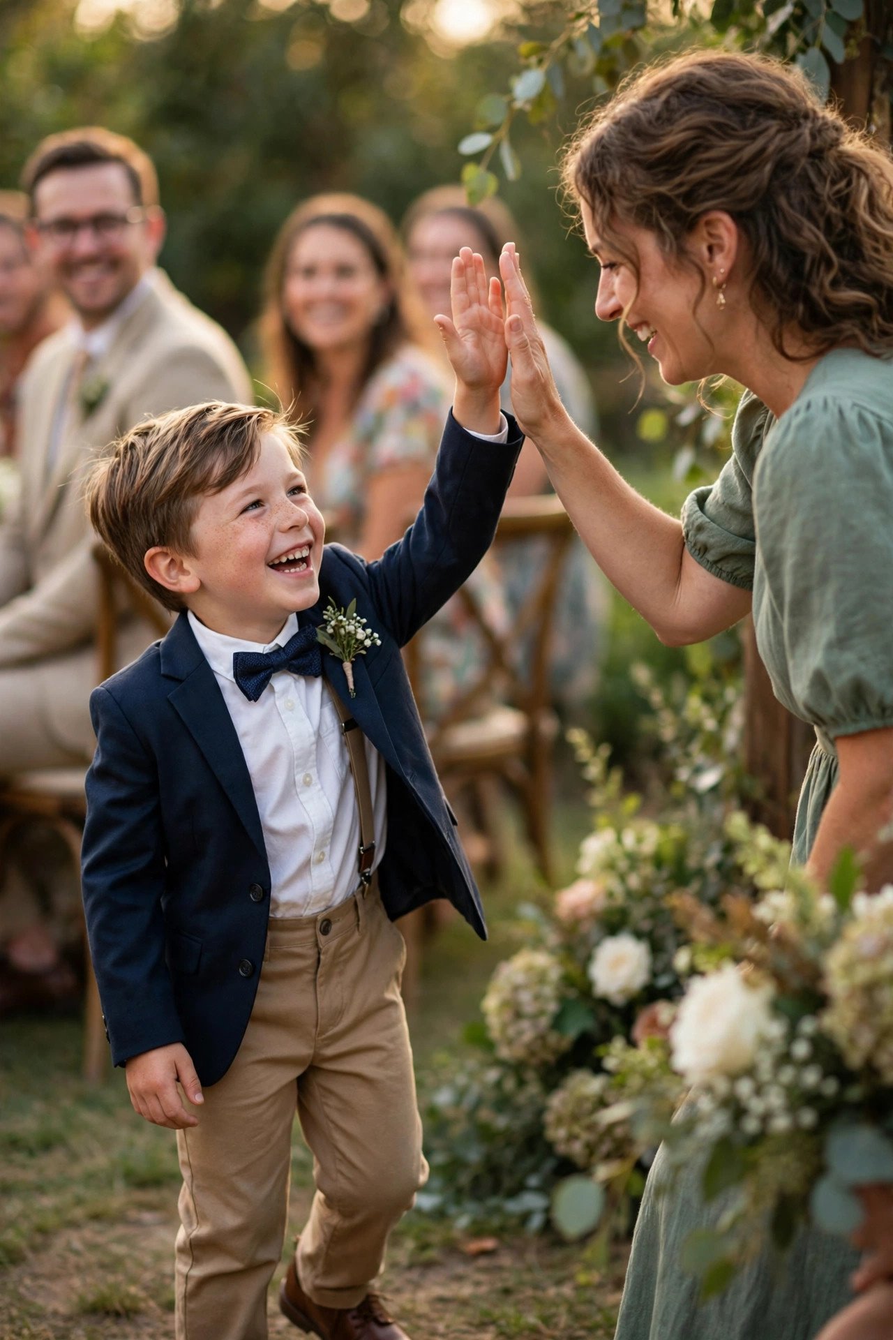 Greeting Guests After the Ceremony — wedding party guide photo