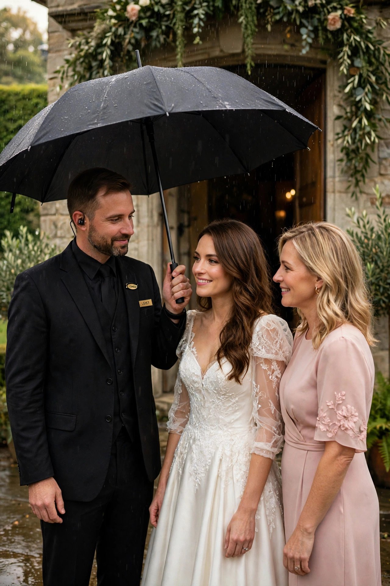 Handling Weather and Umbrella Duty — wedding party guide photo