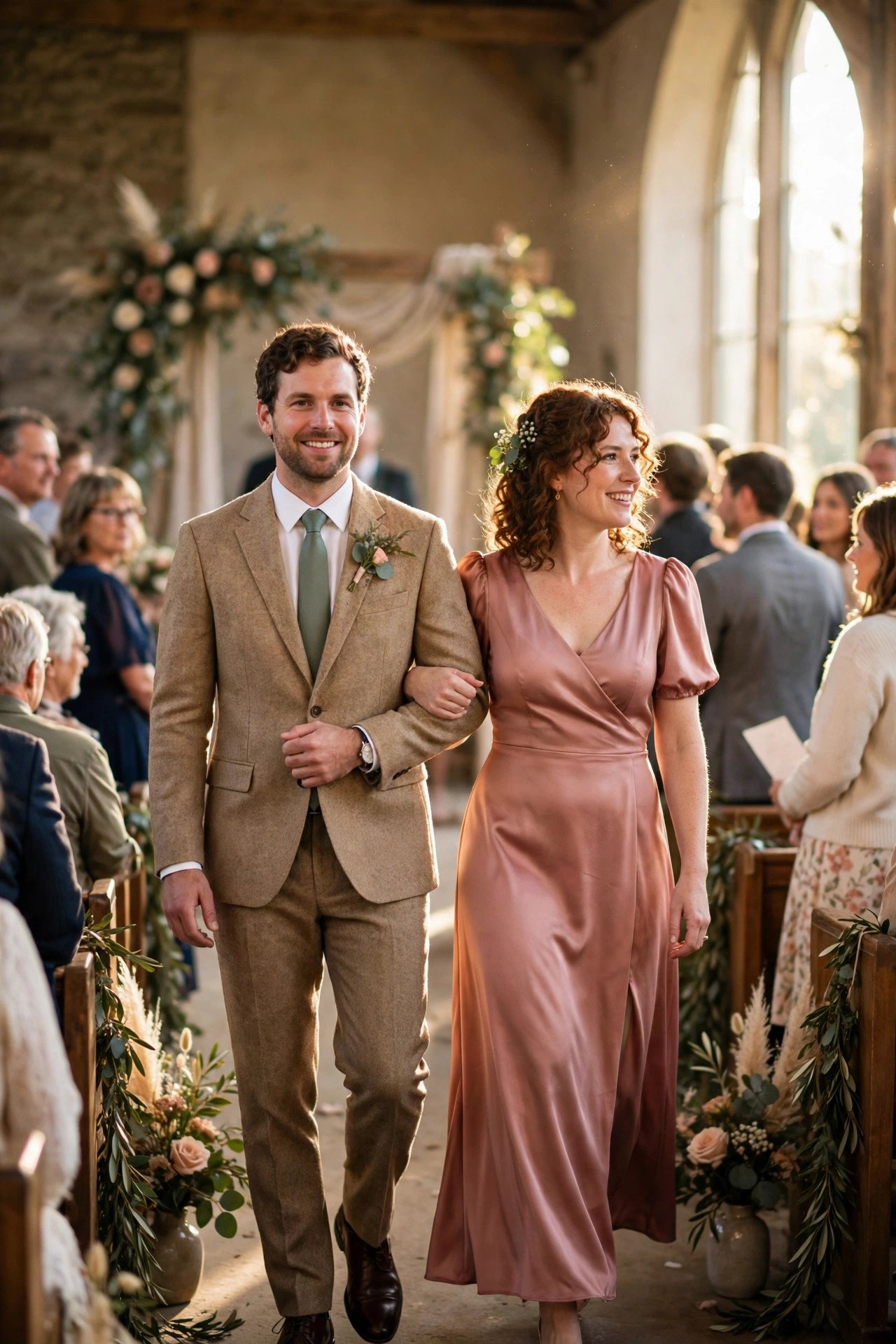 Escorting and Pairing in the Processional — illustrating a bridesman duty at a 2027 wedding