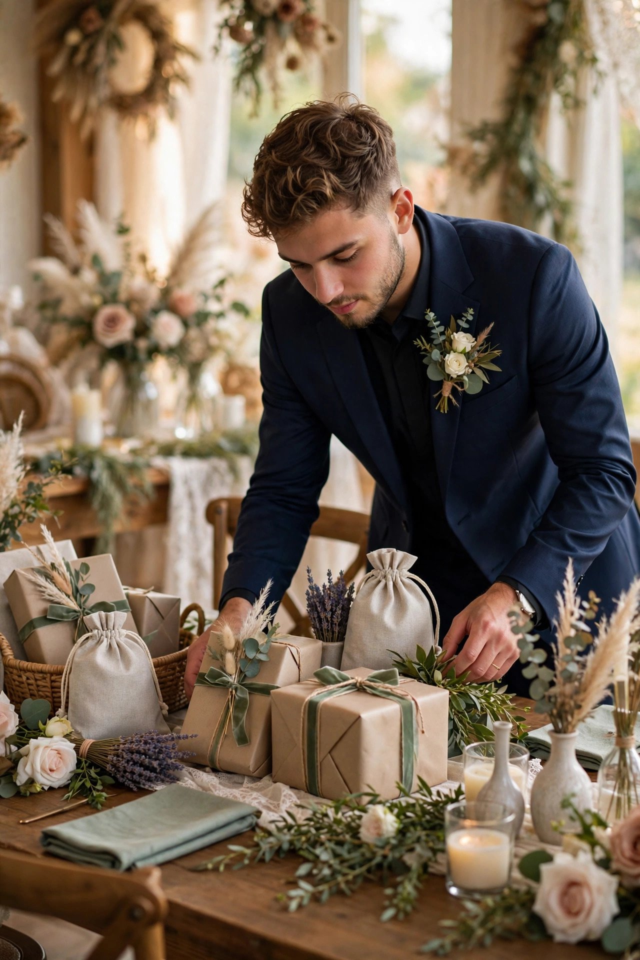 Helping with Cards, Gifts, and Decor — illustrating a bridesman duty at a 2027 wedding