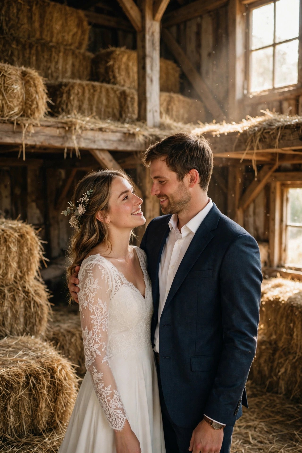 A Hayloft Photo Session — showing a barn wedding idea for a 2027 celebration