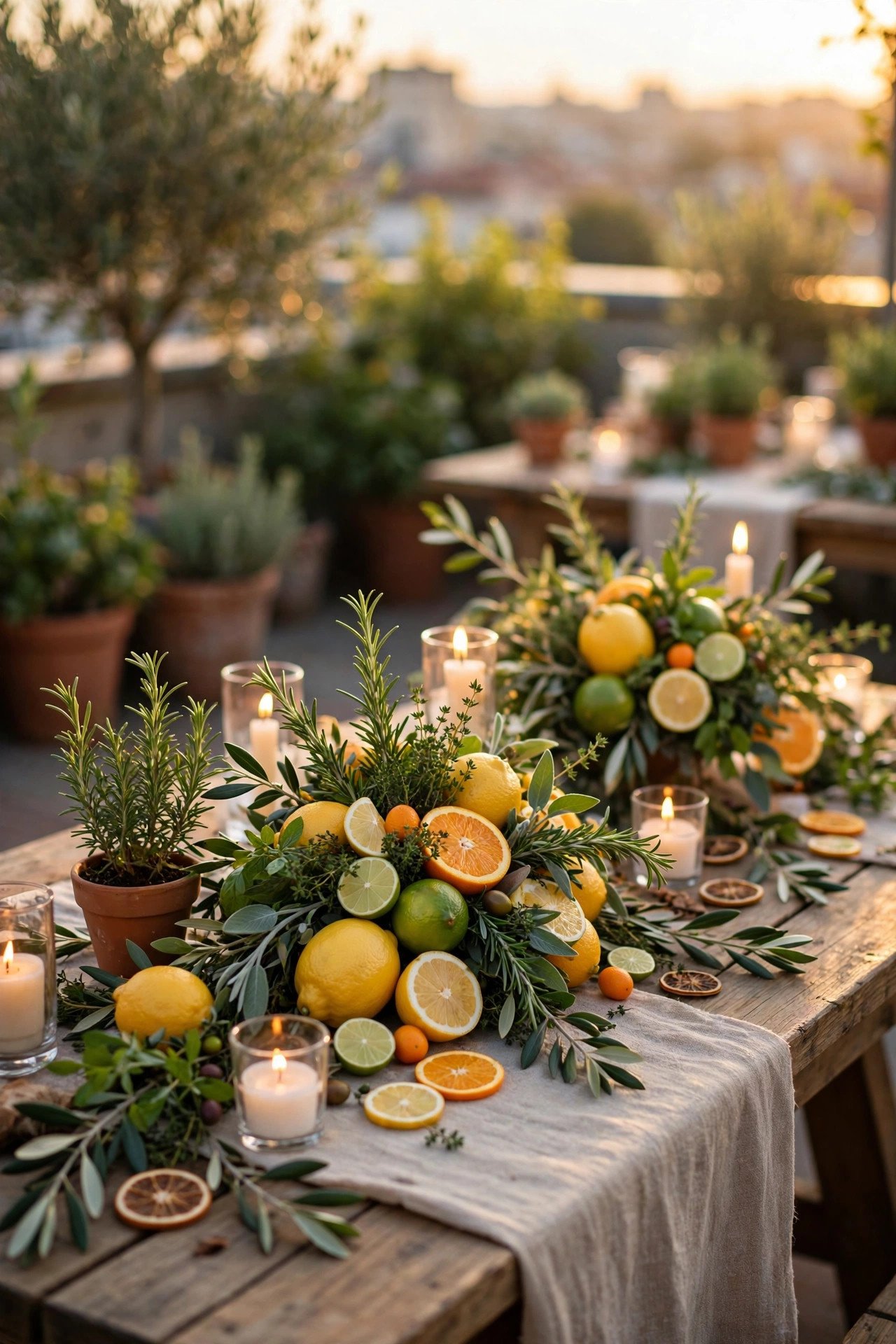 Citrus and Herb Centerpieces for a Fresh Scent — showing a rooftop wedding idea for a 2027 celebration